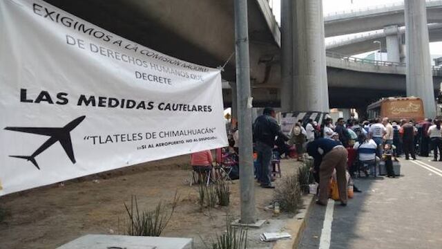 Protesta por despojo de terrenos para el NAICM.