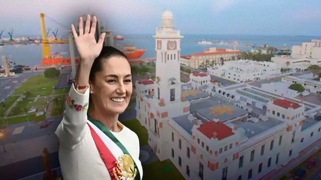 Claudia Sheinbaum encabeza en Veracruz su primer acto público como presidenta