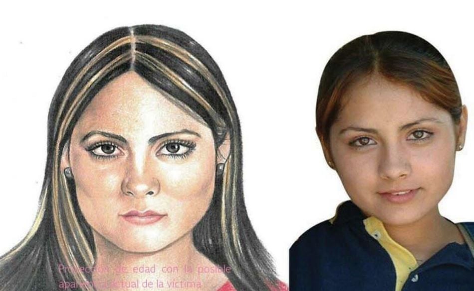 Retrato de Fanny luego de 10 años desaparecida.