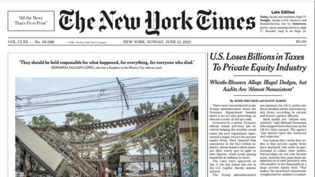 La tragedia en primera plana