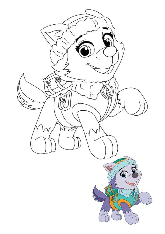 Dibujo de Everest de Paw Patrol