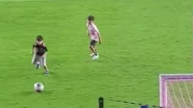 Ciro Messi, hijo mayor del astro argentino del Inter Miami, sorprendió a todos con su habilidad con el balón.