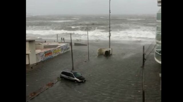 Calles del puerto quedaron bajo el agua