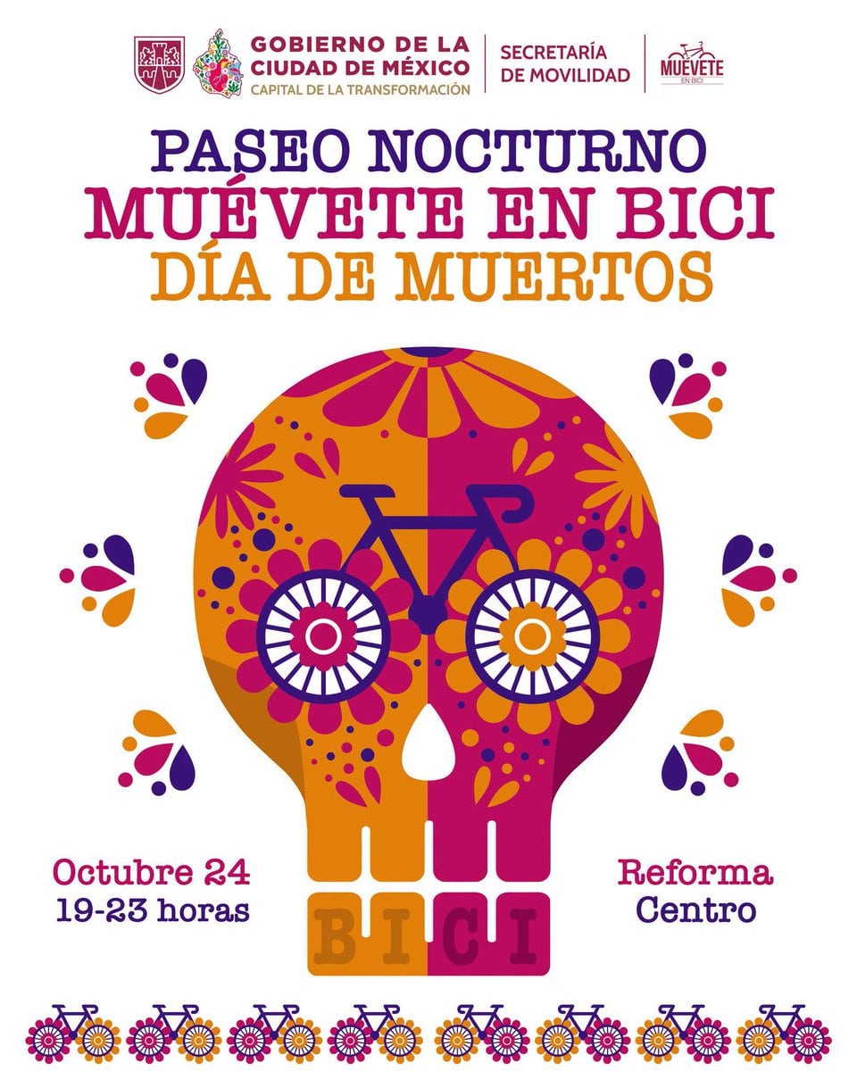 Paseo Nocturno en bici por el Día de Muerto