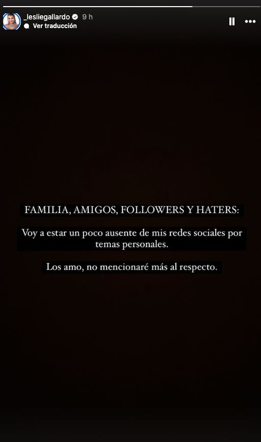 Emilio Osorio y Leslie Gallardo desatan rumores de ruptura con misteriosos mensajes