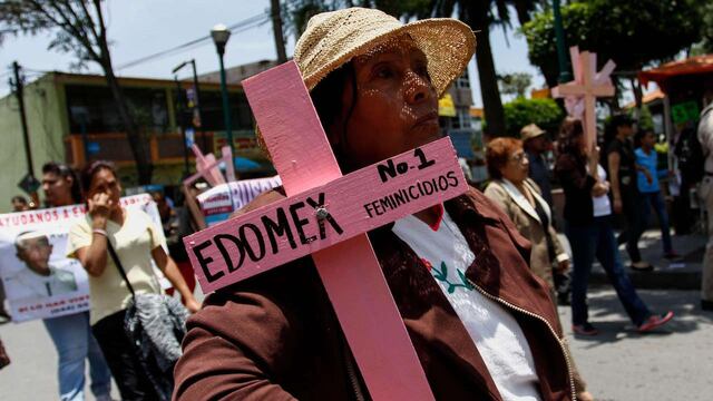 Protesta contra feminicidios en el Estado de México