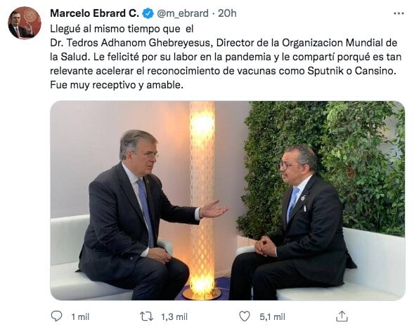 Tuit de Marcelo Ebrard