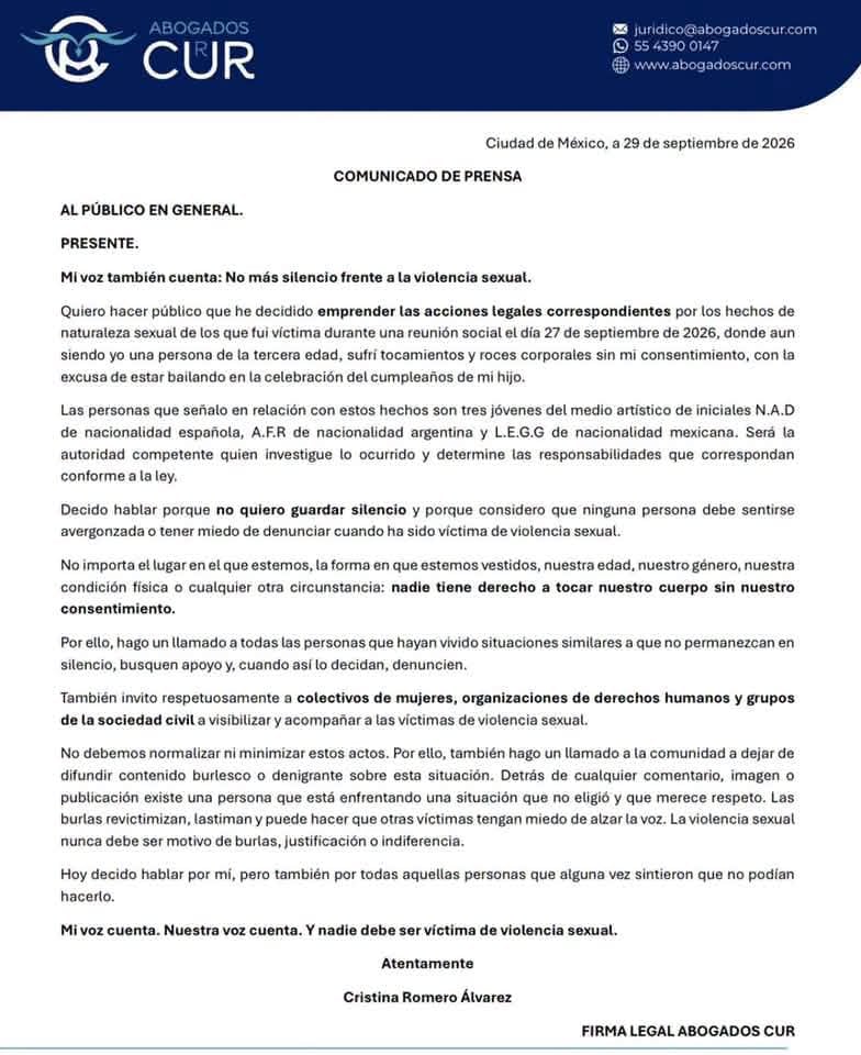 Comunicado de la mamá de Abelito
