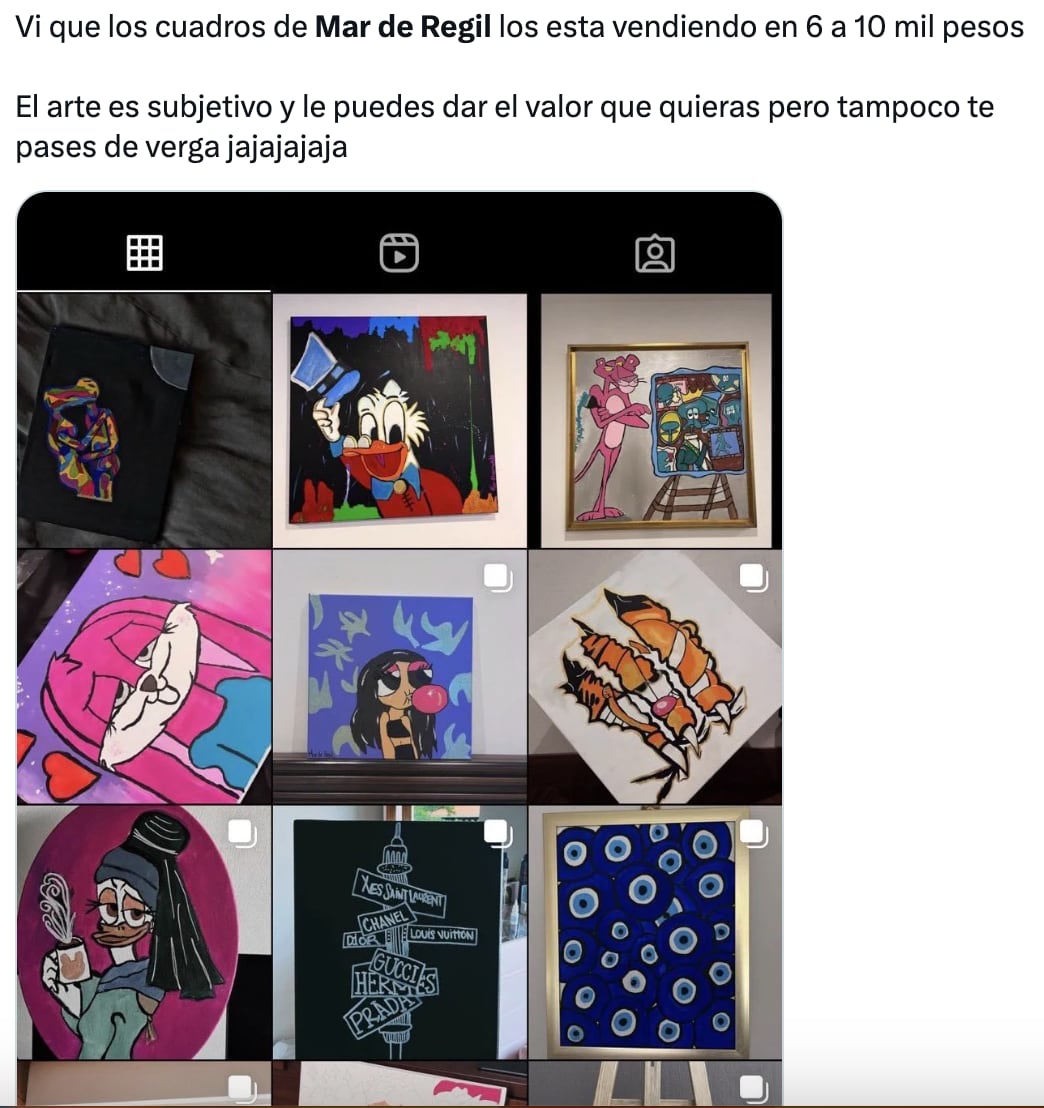 Pinturas de Mar de Regil protagonizan memes en redes sociales