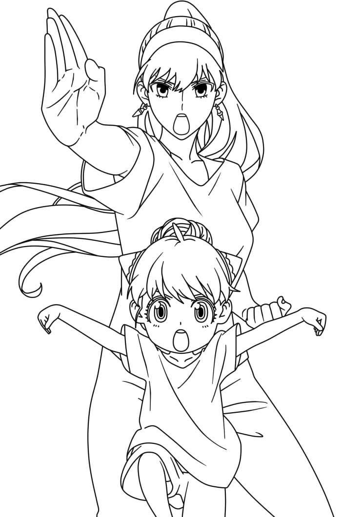 Dibujo de Spy X Family de Anya y Yor