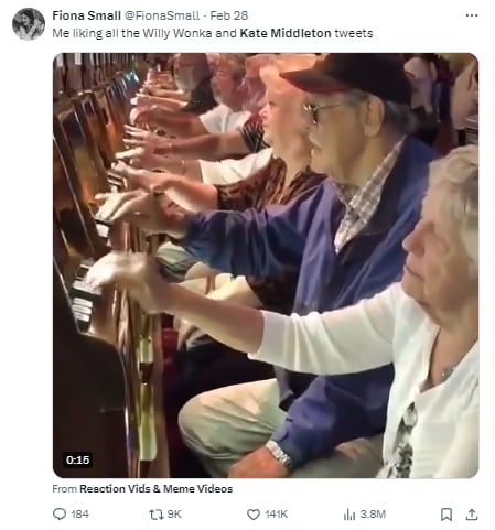 Memes por la desaparición de Kate Middleton en el mundo Willy Wonka