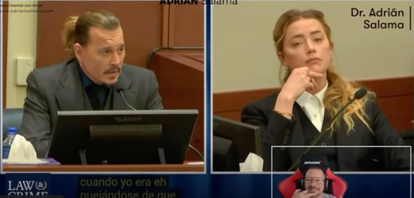 Amber Heard le pinta el dedo a Johnny Depp