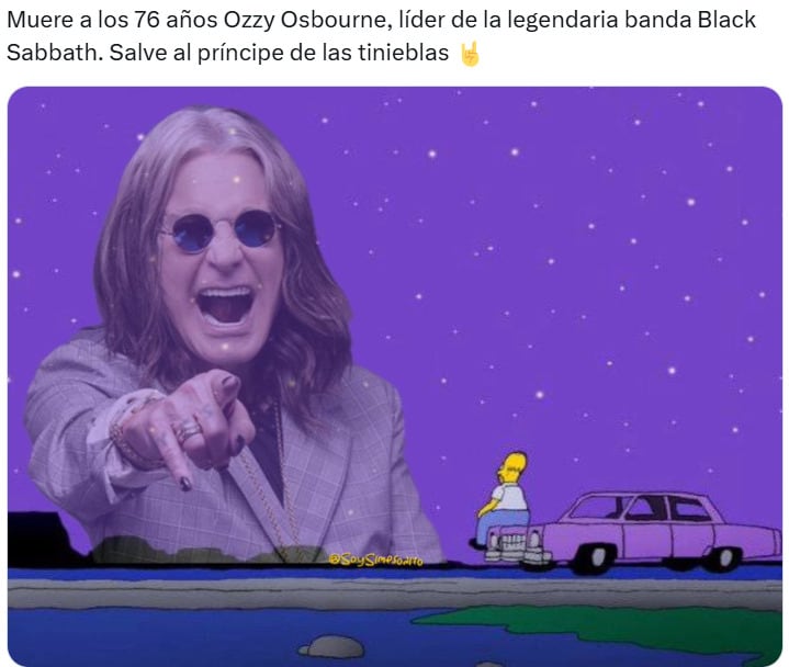 Memes despiden a Ozzy Osbourne, el legendario líder de Black Sabbath