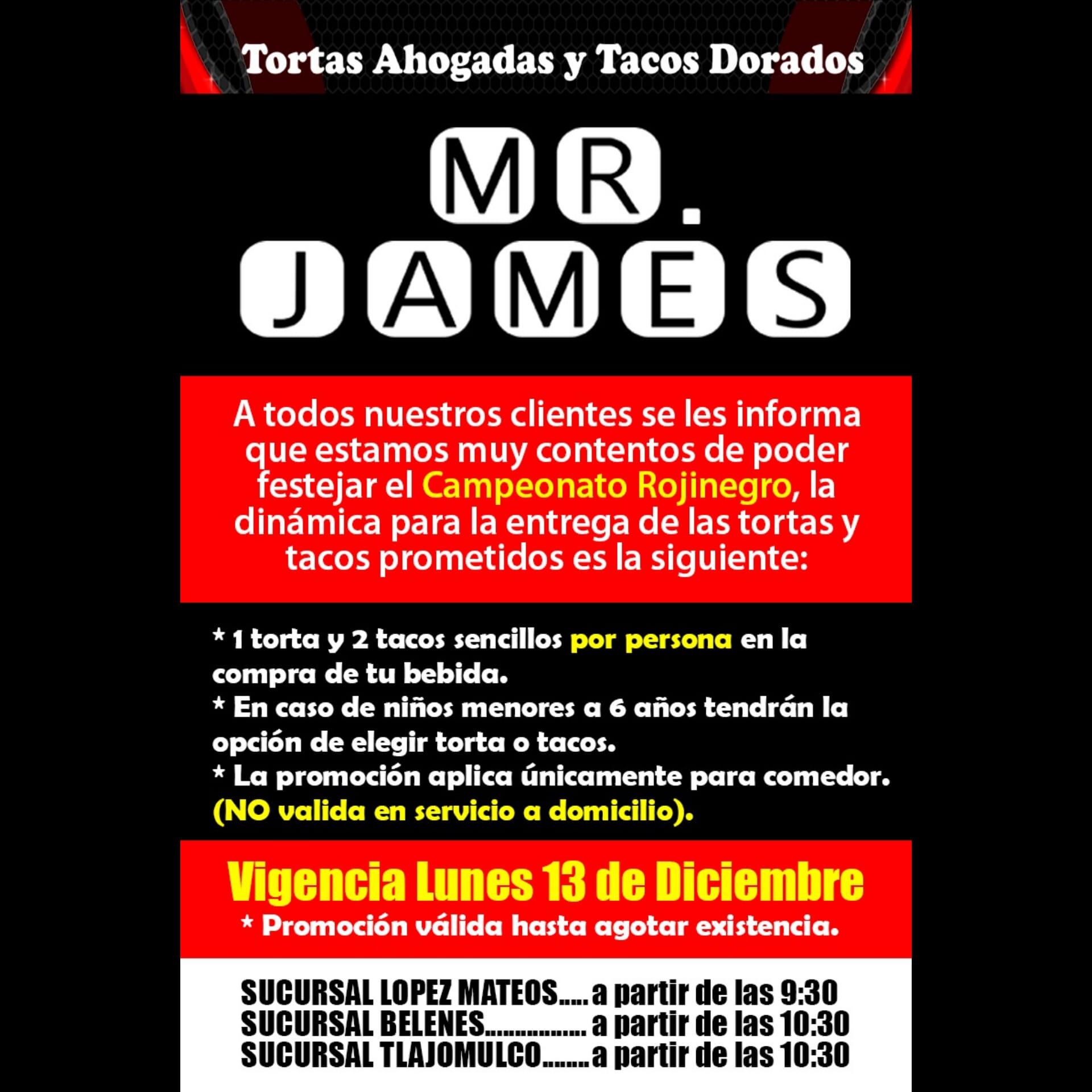 Mr. James regala tortas ahogadas por título del Atlas FC