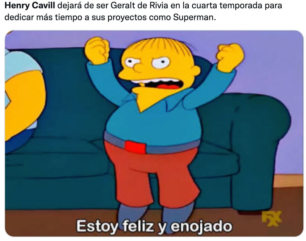 Memes sobre la salida de Henry Cavill en The Witcher