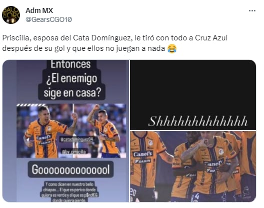 Esposa del Cata Domínguez se burla del Cruz Azul