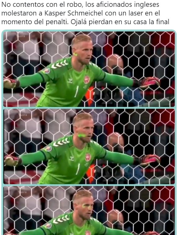 Kasper Schmeichel fue molestado durante el penal