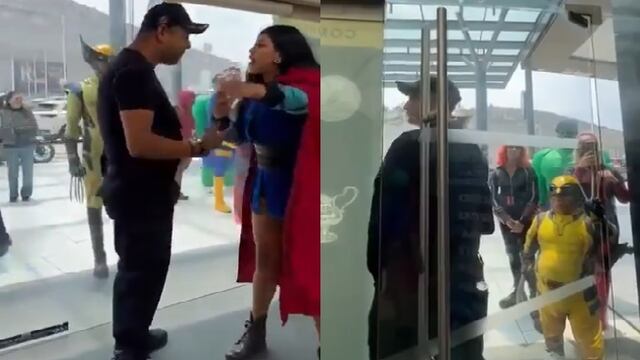 Video del policía que impidió el paso a fans de Deadpool solo por estar disfrazados; “quiero ver la película”