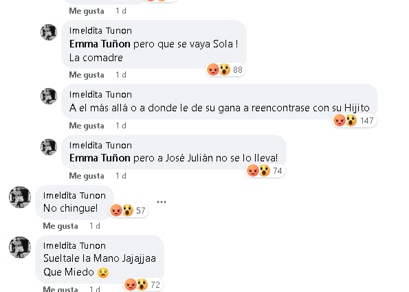 Comentarios de la mamá de Imelda Tuñón en el video de Maribel Guardia.