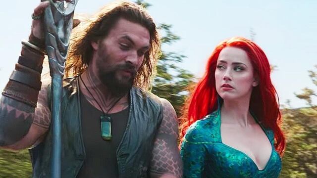 Jason Momoa y Amber Heard en 'Aquaman'