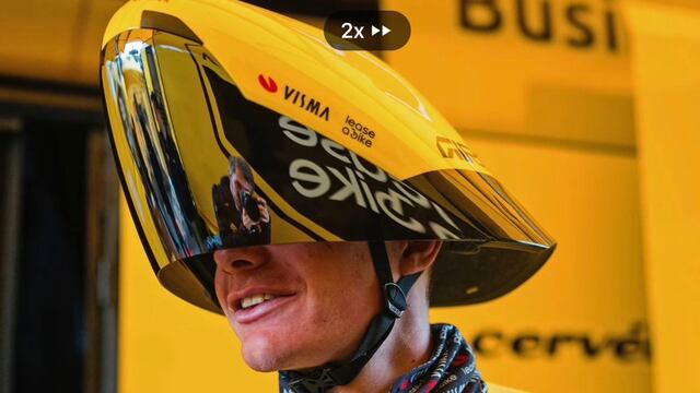 Casco futurista de contrarreloj de Visma | Lease a Bike