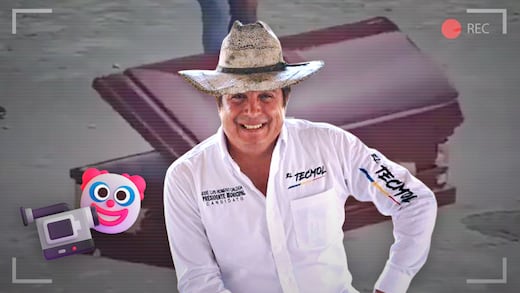 José Luis Romero Calzada, “El Tecmol”, sale de un ataúd durante batalla de “farmear aura”