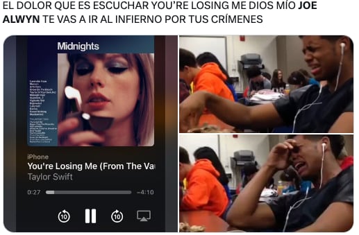 Usuarios reaccionan a You're Losing Me de Taylor Swift, donde explicaría qué pasó con Joe Alwyn