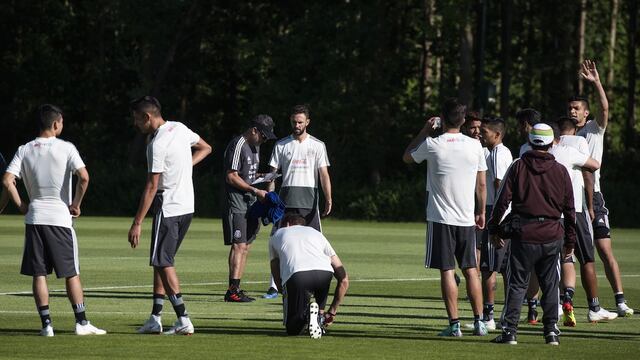 El entrenamiento de esta mañana en el Tricolor.
