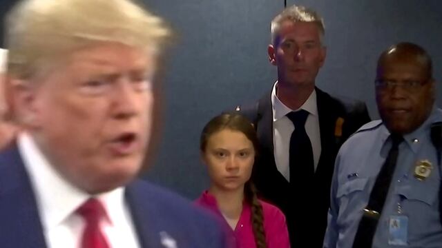 El presidente Trump arribó a la sede de la ONU pero no participó en la Cumbre de Acción Climática debido a su creencia de que el cambio climático "no existe".
