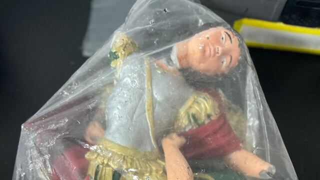 Decomiso de droga en Tamaulipas en el interior de figuras religiosas