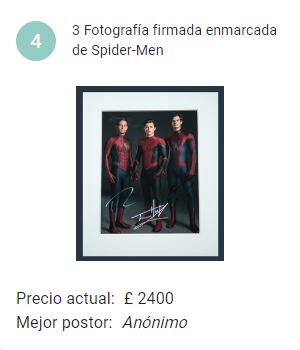 Fotografía del multiverso Spiderman autografiada