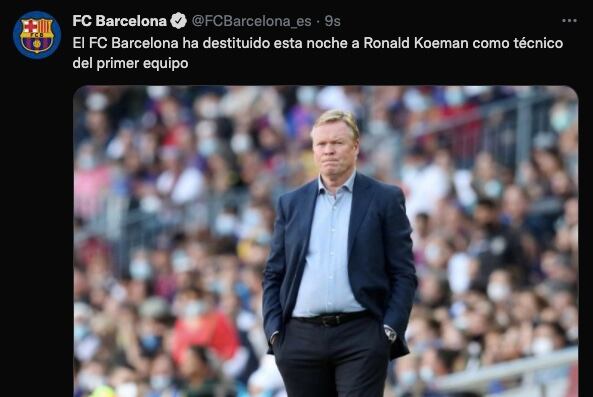 Ronald Koeman, destituido del FC Barcelona