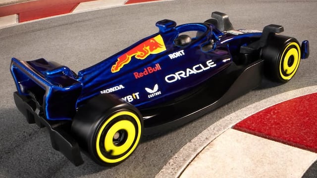 El Hot Wheels Oracle Red Bull Racing 2025, como el de Checo Pérez