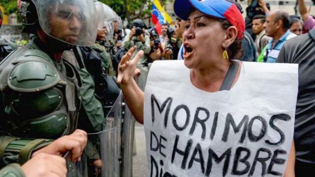 Protestas en Venezuela. Hambre.