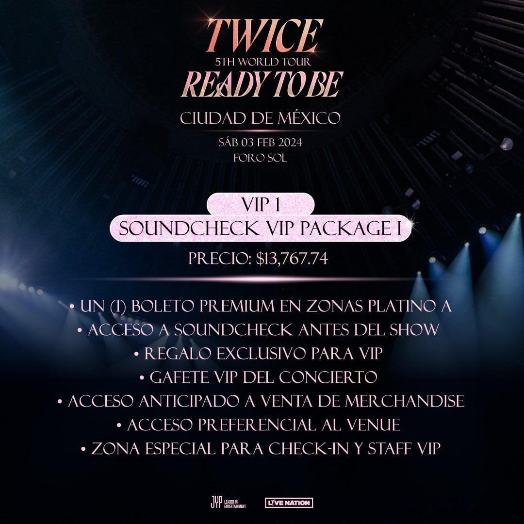 Paquetes VIP de Twice