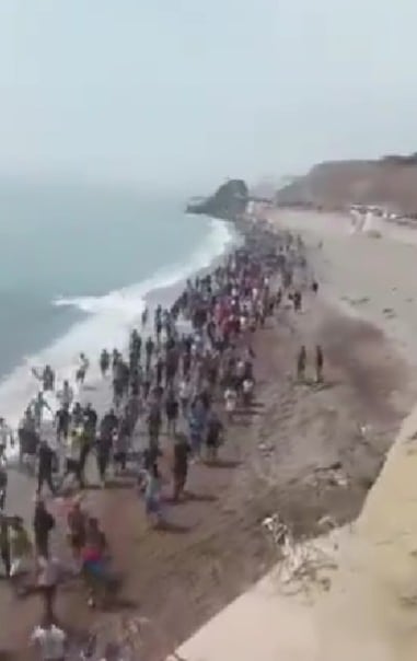 El video que muestra la llegada masiva de migrantes a España por Ceuta
