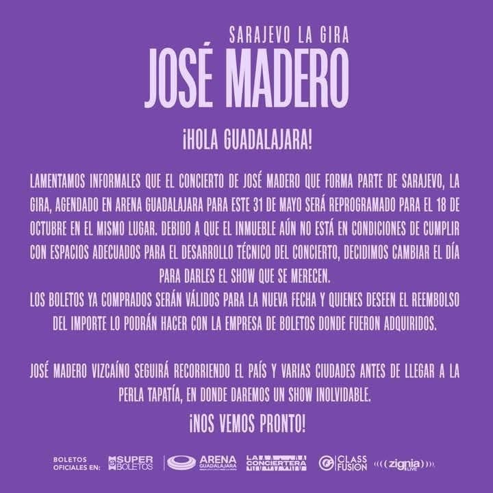 Largas en la Arena Guadalajara afectan conciertos como los de José Madero