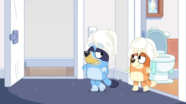 Bluey y Bingo juegan a tener una tarde de spa