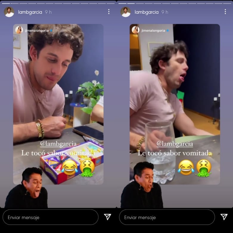 Lambda García casi vomita por un dulce.
