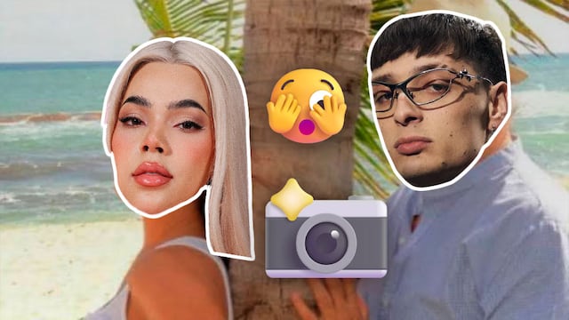 La foto de Kenia Os con Peso Pluma escondido en el fondo