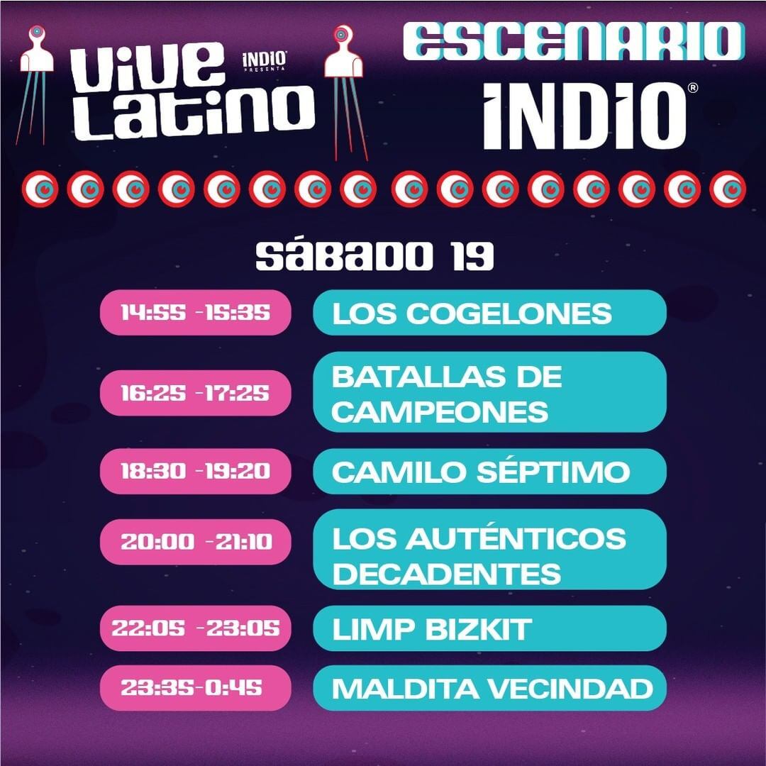 Horario Vive Latino 2022, sábado