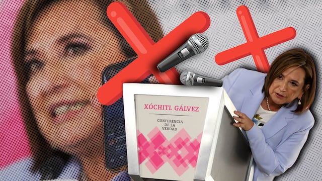 Xóchitl Gálvez en su última conferencia mañanera