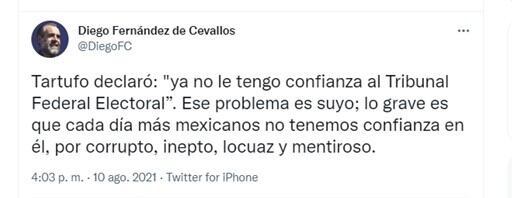 Fernández de Cevallos llama a AMLO un corrupto, inepto, locuaz y mentiroso