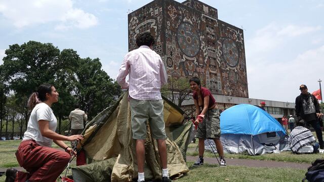 ¿Qué pasa en la UNAM? Inició plantón por la guerra entre Israel y Palestina