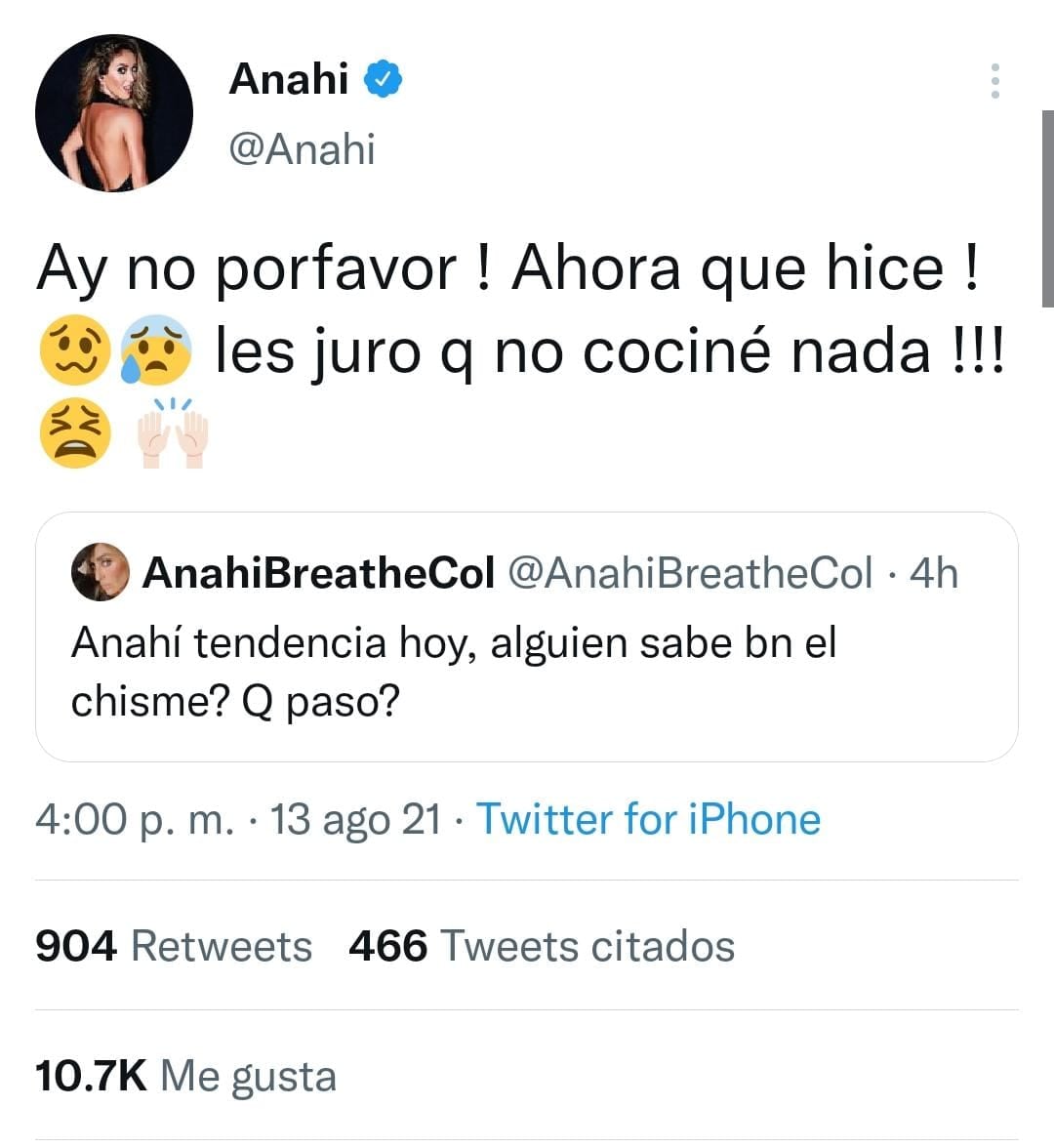 Publicación de Twitter