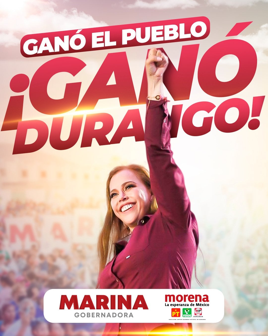 Marina Vitela se declara ganadora en elecciones Durango 2022