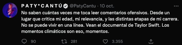 Paty Cantú está harta de insultos y comparaciones