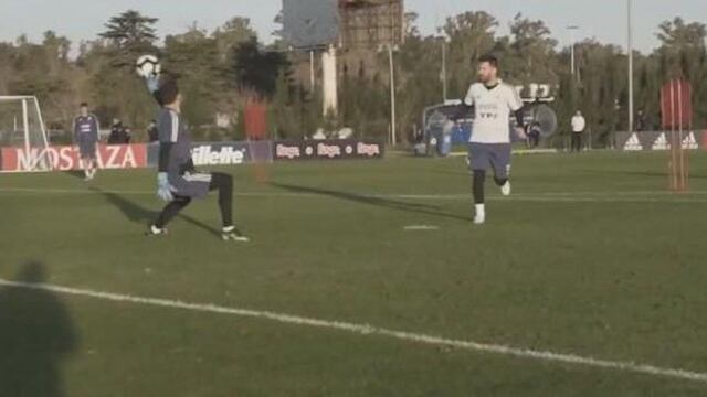 Messi ante Marchesín.