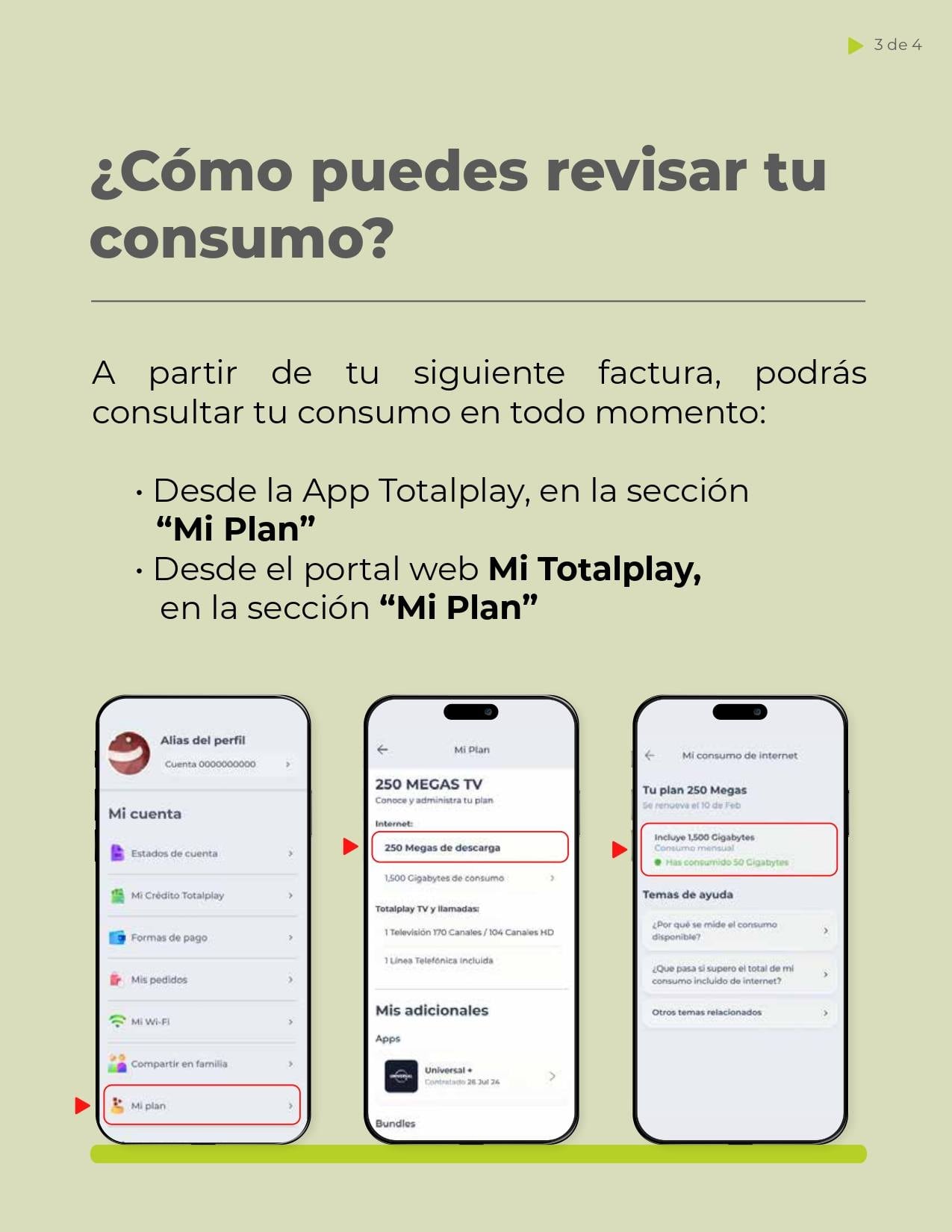 Comunicado de Totalplay sobre consumo límite de datos