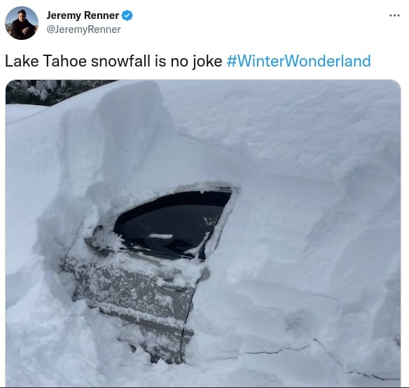 Jeremy Renner advirtió de la nieve días antes de su accidente